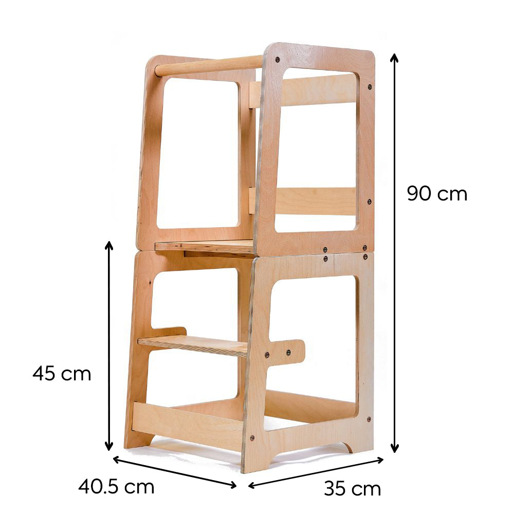 Turn de învățare pentru copii 2în1 cu masă și scaun, Learning Tower 2în1