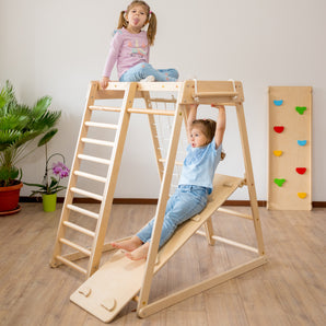 Wooden Indoor Climber Jungle Gym