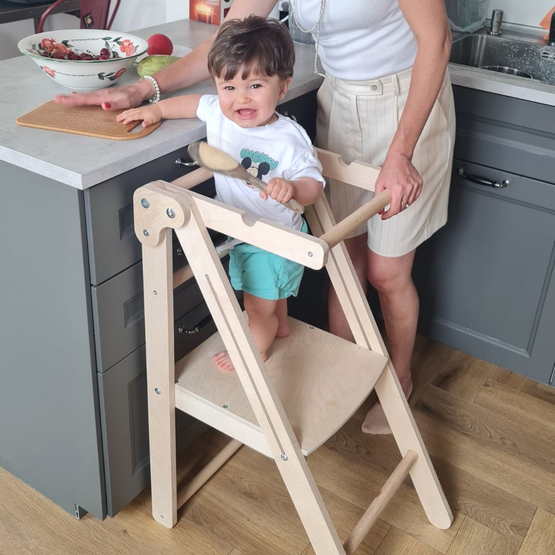 Turn de învățare pliabil Montessori Wooden Magic