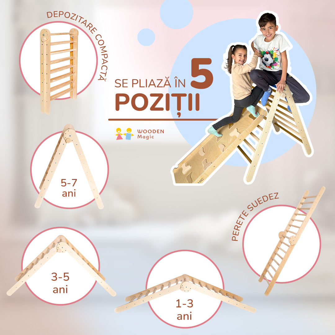 Triunghi Pikler Pliabil cu rampa