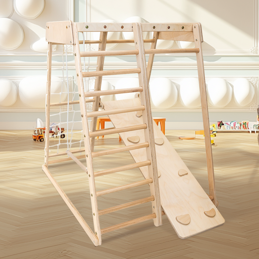 Complex de joaca Gungle Gym din lemn pentru interior